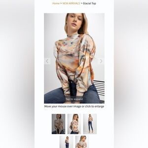 LezaLez Ladies Glacier Water Painting blouse-S